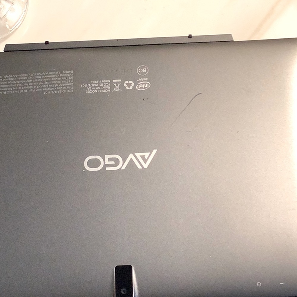 A go laptop with keyboard silver